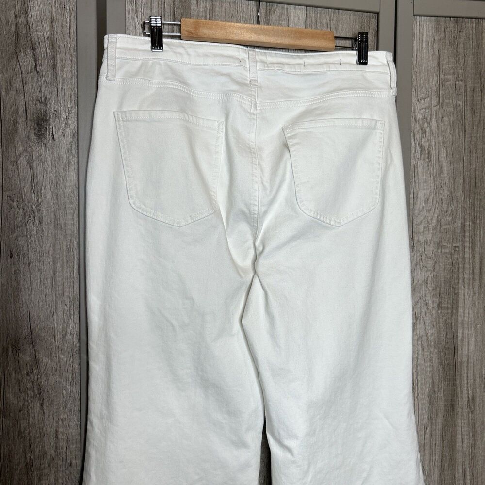 NYDJ MIA Palazzo Jeans Size 12 White Wide Leg High Rise Flare - Picture 4 of 8